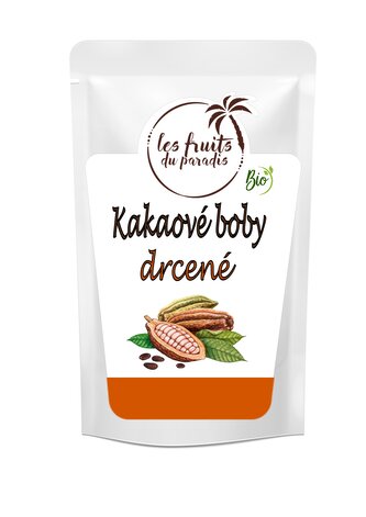 Kakaové boby drcené RAW BIO 150 g LES FRUITS DU PARADIS