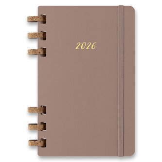 Diář Moleskine Spiral 2026 - tvrdé desky, L, měsíční/týdenní, růžový