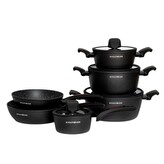 Sada nádobí Royalty, 10 ks, barva černá