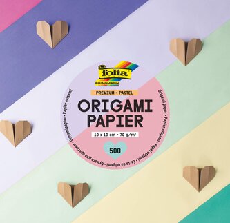 Papíry na origami 10x10 cm, 500 listů, 70 g/m² PASTEL