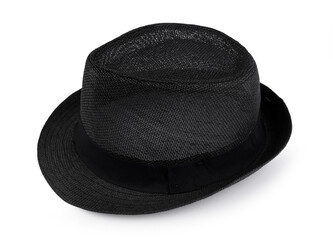 Letní klobouk / slamák unisex - 1 ks - 12 (vel. 62) černá