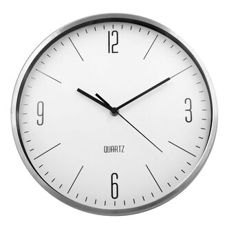 Nástěnné hodiny ODIN bílá/stříbrná O 30 cm Mybesthome