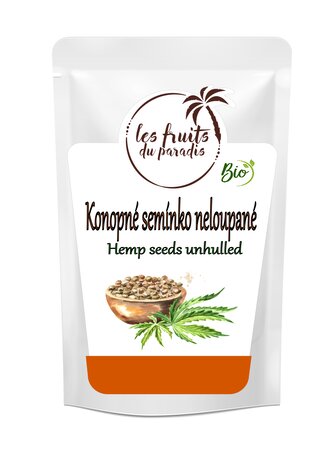 Konopné semínko neloupané BIO 500 g LES FRUITS DU PARADIS