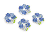 Nažehlovačka květ - 10 ks - 3 modrá