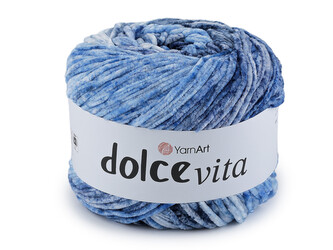 Pletací žinylková příze Dolce Vita 150 g - 1 ks - 3 (3410) modrá nebeská