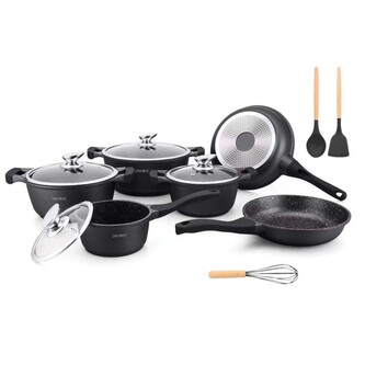 Sada nádobí Royalty, 13 ks, barva černá