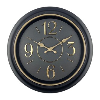 Nástěnné hodiny OLOF černá  O 40 cm Mybesthome