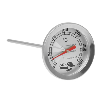 Teploměr do udírny nerez Rulyt - stříbrný