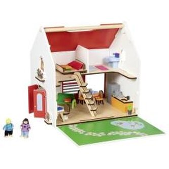 Przenośny domek dla lalek Eco House z akcesoriami Przenośny domek dla lalek Eco House z akcesoriami