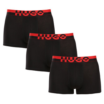 3PACK pánské boxerky HUGO černé (50545667 001) L