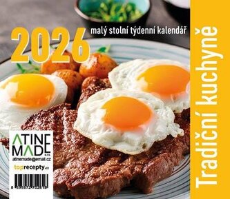 Kalendář 2026 Tradiční kuchyně, stolní, týdenní, 13 x 15 cm