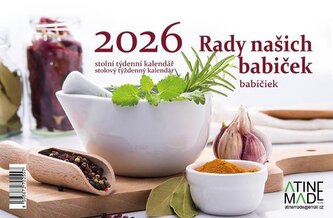 Kalendář 2026 Rady našich babiček, stolní, týdenní, 15 x 22,5 cm