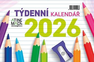 Kalendář 2026 Týdenní, stolní, týdenní, 15 x 22,5 cm
