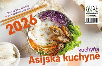 Kalendář 2026 Asijská kuchyně, stolní, týdenní, 15 x 22,5 cm