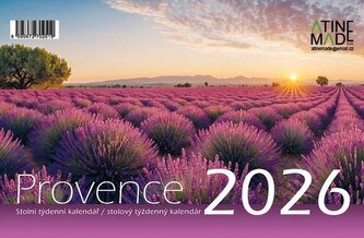 Kalendář 2026 Provence, stolní, týdenní, 15 x 22,5 cm