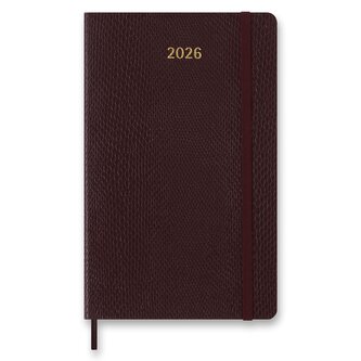 Diář Moleskine Precious & Ethical 2026 - měkké desky, L, týdenní, vínový