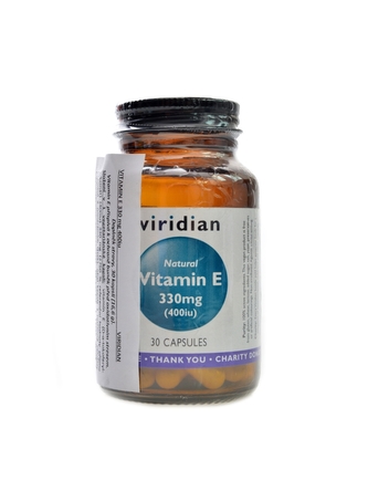 Viridian - Vitamin E 330mg 400iu 30 kapslí