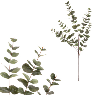 Eukalyptus - umělá větev, velké listy, 110 cm, zelený