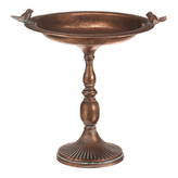 Stojan kovový - 46 cm, aranžovací, s ptáčky, měděný