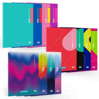 Sešit "Color Touch", A4+, linkovaný, 52+2 listů, růžová-fialová, MITAMA 62172-90124