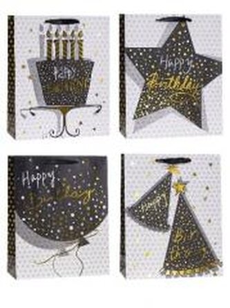 Torebka ozdobna brokat 18x23x8cm mix ROZETTE