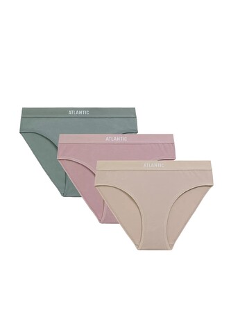 Figi Atlantic 3CLP-012 Sport A'3 S-XL beżowy-rose-zielony L