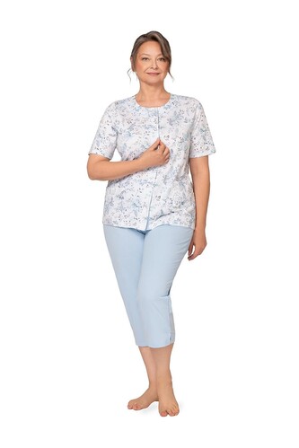 Piżama Martel Maria I 200 kr/r 3XL-4XL damska rozpinana niebieski 3XL