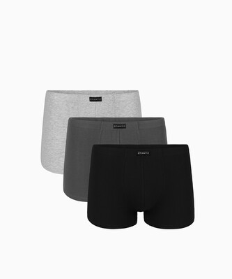 Bokserki Atlantic 3BMH-007 A'3 S-2XL grafitowy-szary melanż S