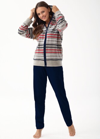 Dres Luna 341 Velour M-2XL damski szary-granatowy L