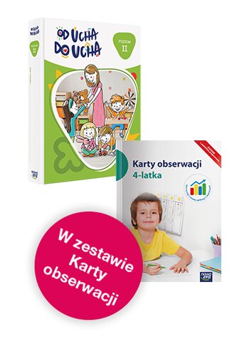 Od ucha do ucha. Wychowanie przedszkolne 4-latki. Poziom II. Zestaw