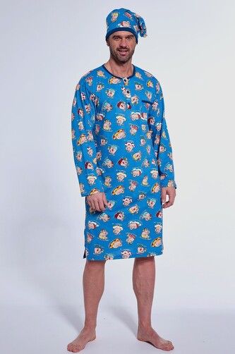 Koszula Cornette 110/33 dł/r M-2XL męska niebieski L