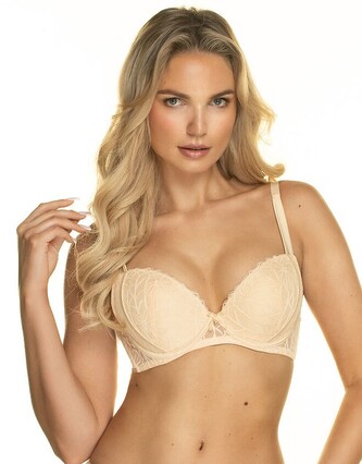 Biustonosz push-up Konrad Emma beżowy jasny 80C