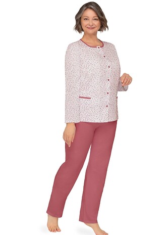 Piżama Martel Kasia III 267 dł/r M-3XL rozpinana bordowy XL