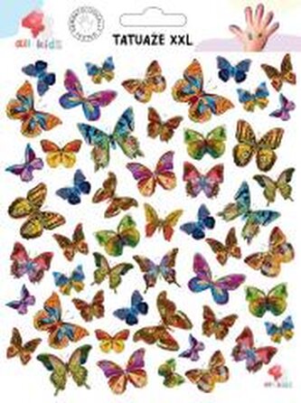 Tatuaże zmywalne dla dzieci Motylki XXL