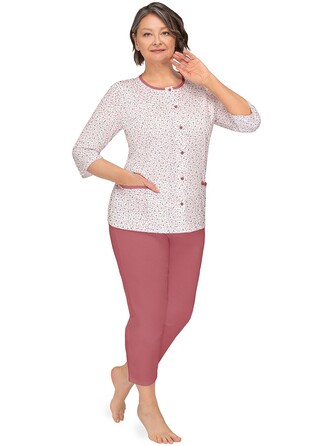 Piżama Martel Kasia II 266 3/4 M-3XL rozpinana bordowy M
