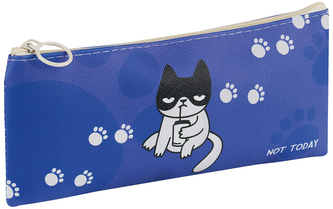 Piórnik- saszetka "Not today" 20x10 cm, ekoskóra, Meshu