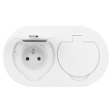 ORNO OR-GM-9046/W Zásuvka zápustná hermetická s víčkem