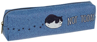 Piórnik "Not today" 20 x 5,5 x 4cm, ekoskóra, Meshu