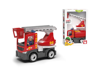 MultiGO Fire set 2+1 - figurka Igráček hasič s autem, poškozený obal