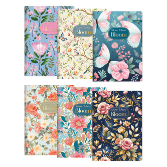 Zápisník A4, linkovaný 444, 40 listů, Exclusive "Bloom"