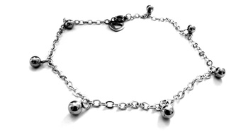 Steel Jewelry Náramek na nohu (kotník) kuličky z chirurgické oceli NK090400