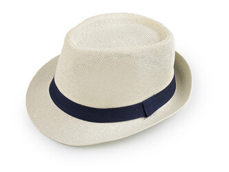 Letní klobouk / slamák unisex - 1 ks - 26 (vel. 62) krémová světlá