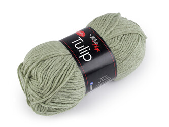 Pletací příze Tulip 100 g - 1 ks - 34 (41307) zelená šalvěj světlá