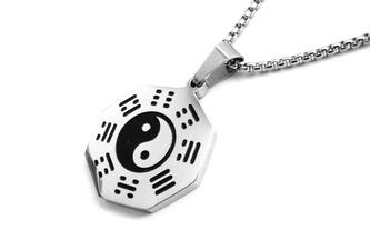 Steel Jewelry Náhrdelník jing jang z chirurgické oceli NH090339