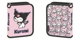 Piórnik dwuklapkowy bez wyposażenia Kuromi pink