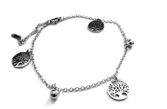 Steel Jewelry Náramek na nohu (kotník) strom života z chirurgické oceli NK090386