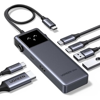 UGREEN Uno 6v1 Multiportový USB-C HUB s HDMI/USB 3.2 A/USB 3.2 C/PD Power Converter šedý