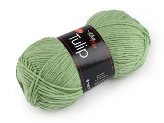 Pletací příze Tulip 100 g - 1 ks - 33 (410304) zelená sv.