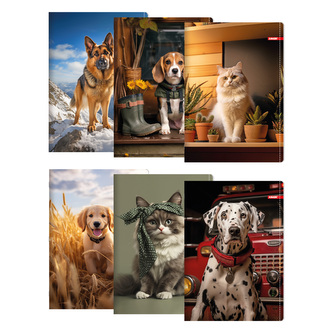 Zápisník A4, linkovaný 444, 40 listů, Exclusive "Pet"