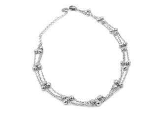 Steel Jewelry Náramek na nohu (kotník) kuličky z chirurgické oceli NK230923